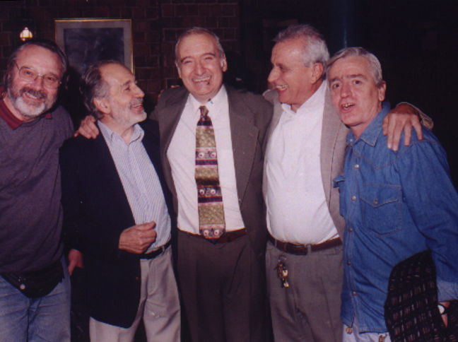 La mejor delantera argentina de copistas: Gustavo, Héctor, JM, Rodolfo y Mario (éste en representación de Raúl)